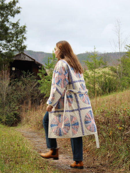 Dresden Plate Robe Coat - Hand Made - (S/M)