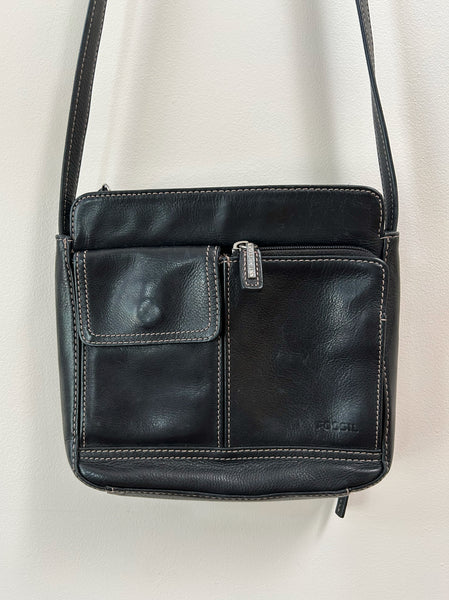 Black Leather Crossbody Purse