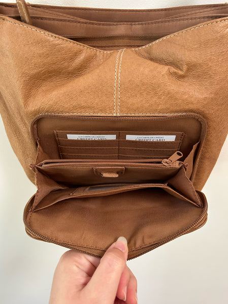 Tan Leather Shoulder Bag