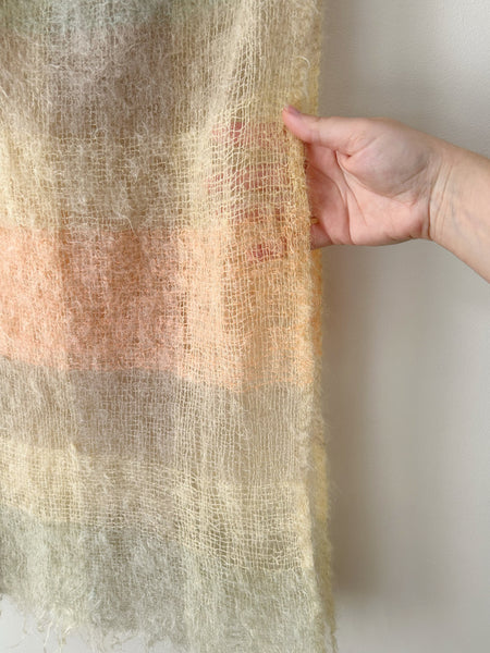 Plaid Mohair Scarf