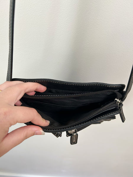 Black Leather Crossbody Purse