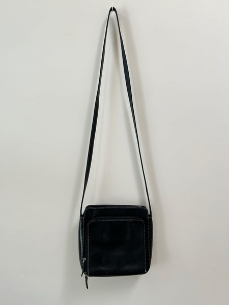 Black Leather Crossbody Purse