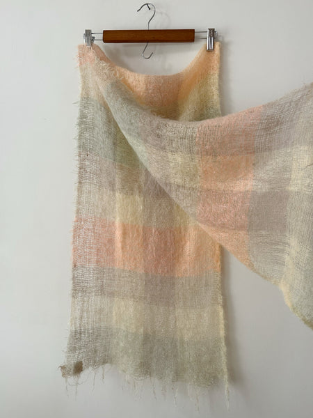 Plaid Mohair Scarf