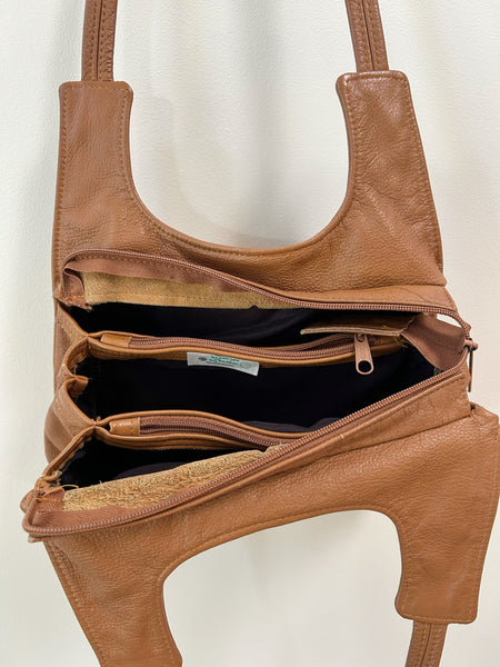 Tan Leather Shoulder Bag