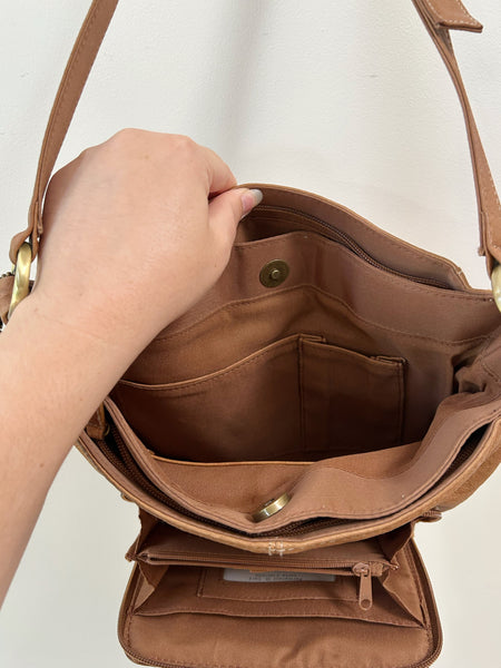 Tan Leather Shoulder Bag