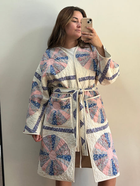 Dresden Plate Robe Coat - Hand Made - (S/M)
