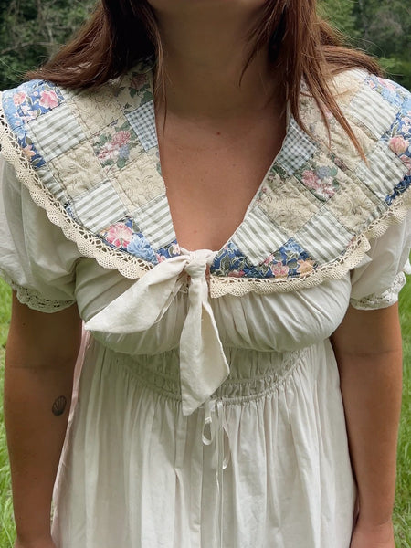 Quilt Collar - Blue Floral