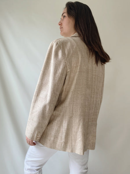 Woven Silk Blazer