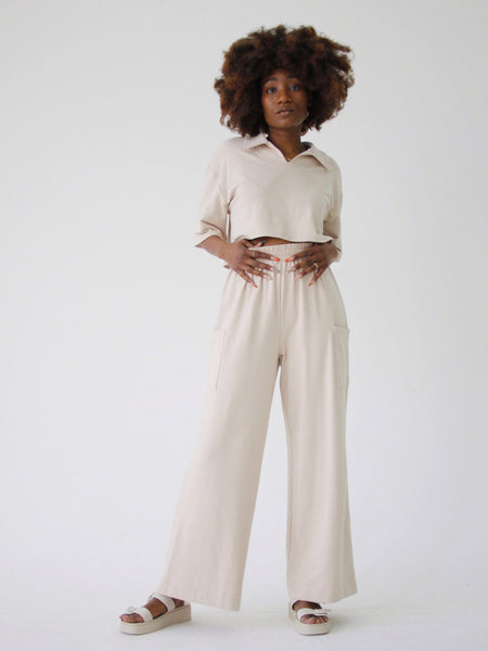 High Tide Crop Top - Shell