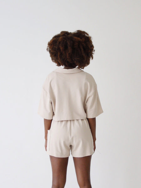 High Tide Crop Top - Shell