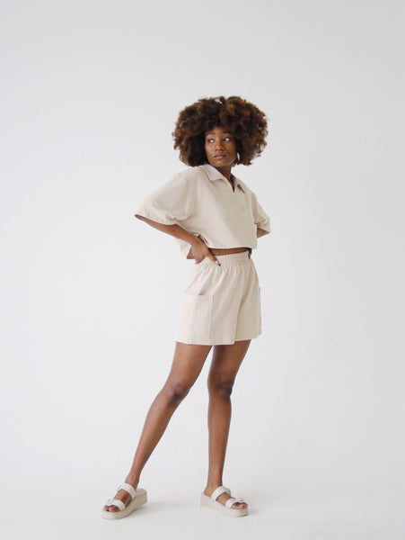 High Tide Crop Top - Shell