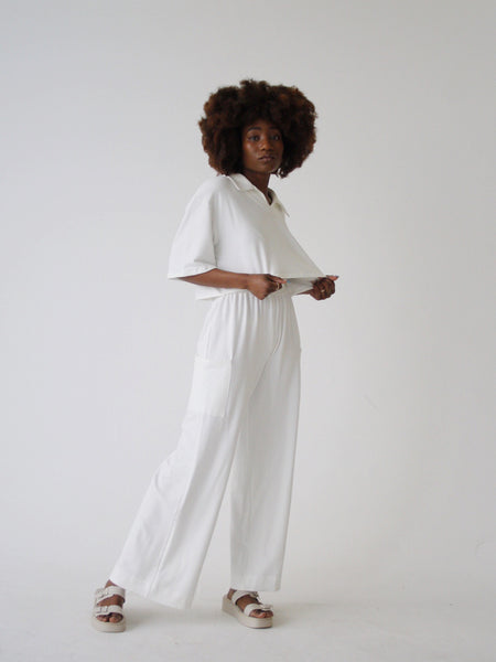 High Tide Crop Top - Dove