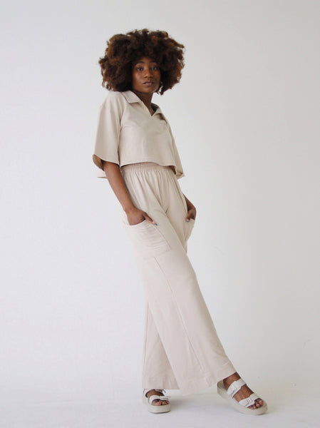 High Tide Crop Top - Shell