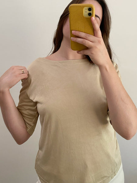 Silk Half Sleeve Top