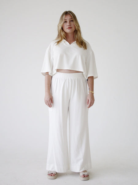 High Tide Crop Top - Dove